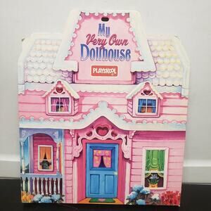 RARE Playskool My Very Own Dollhouse Book & 2 Sticker Books Japan 1995 1st Ed
